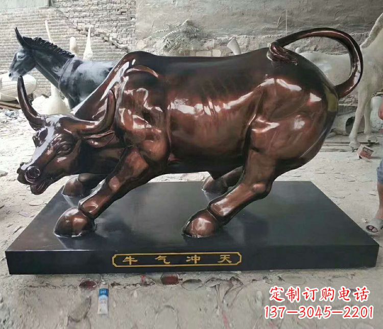 甘肃铜雕城市牛气冲天
