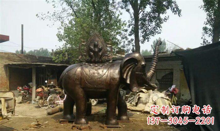 甘肃铜雕大象平安吉祥公园动物雕塑