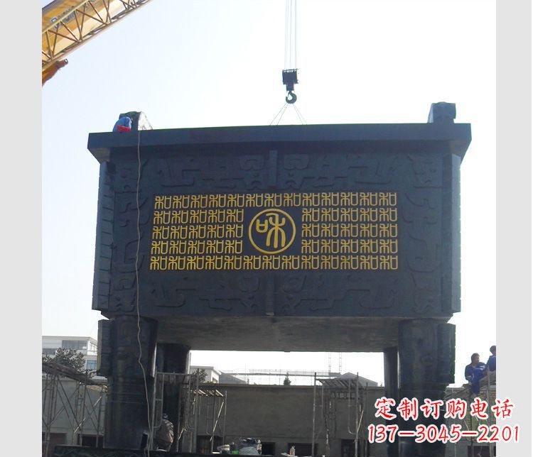 甘肃铜雕大型鼎盛香炉