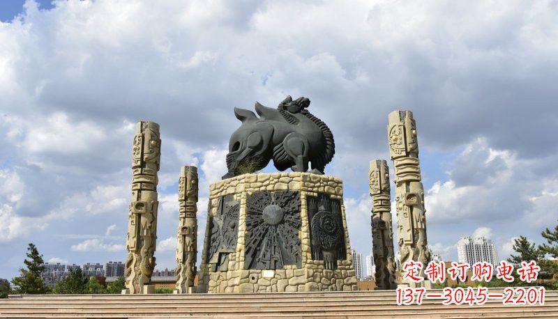 甘肃铜雕大型骆驼广场动物雕塑
