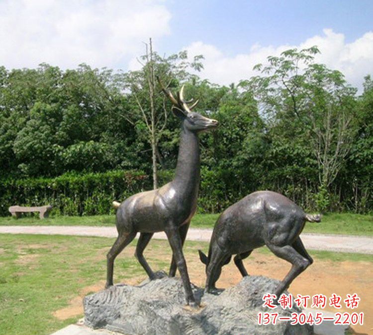 甘肃铜雕动物梅花鹿