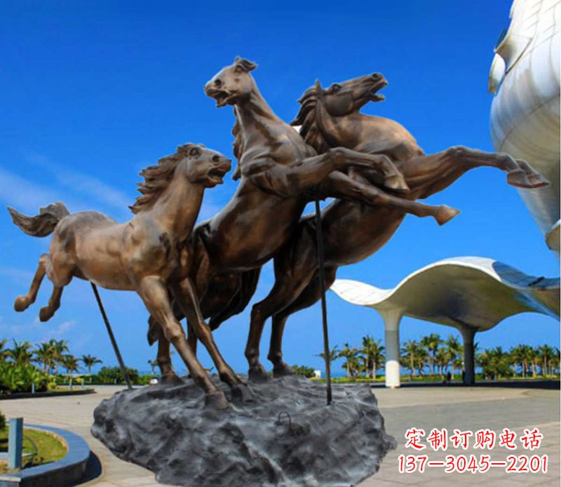 甘肃铜雕飞马广场动物雕塑