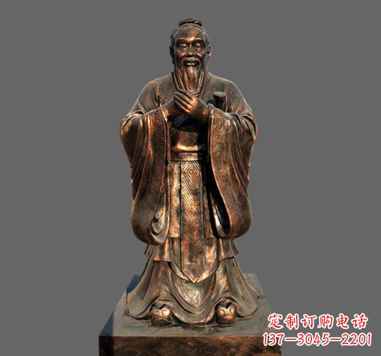 甘肃铜雕古代名人孔子