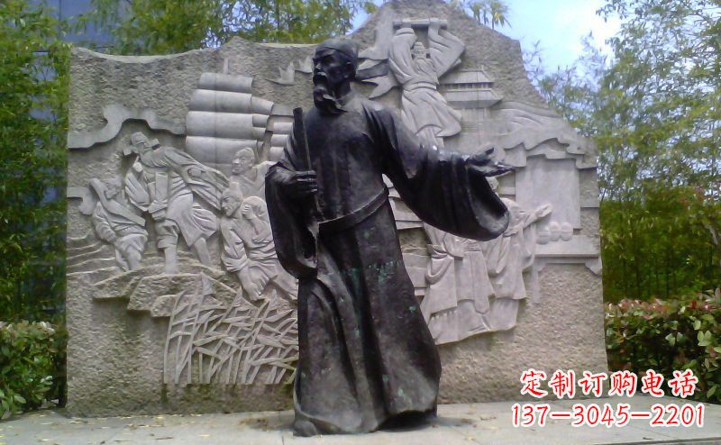 甘肃铜雕古代名人雕塑