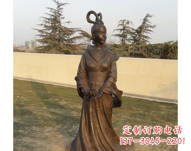 甘肃铜雕古代美女人物雕塑
