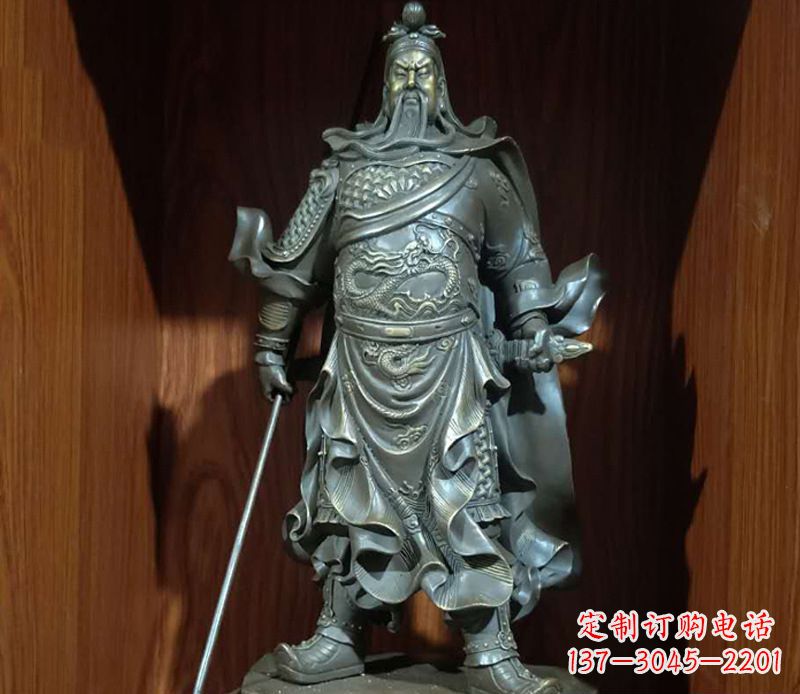 甘肃铜雕关公人物雕塑