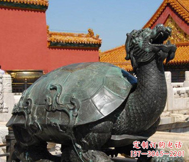 甘肃铜雕广场龙龟动物雕塑