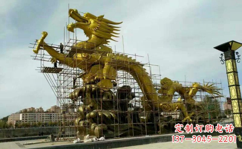 甘肃铜雕广场神龙景观摆件