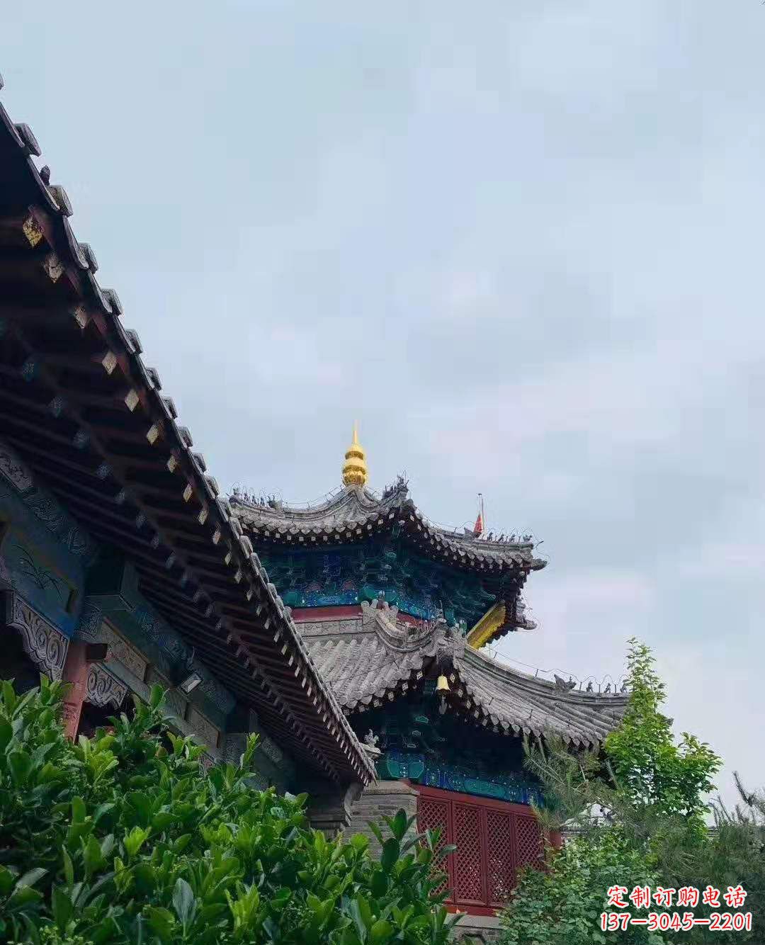 甘肃铜雕葫芦塔顶寺庙摆件