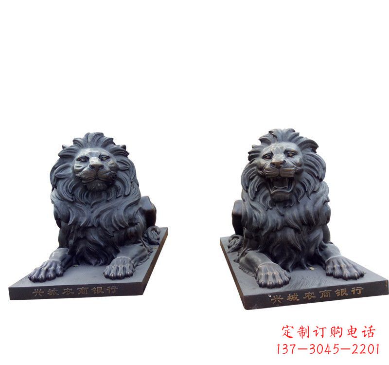 甘肃铜雕汇丰狮子 (2)