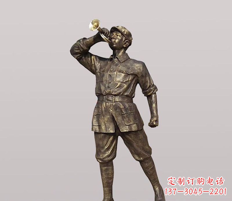 甘肃铜雕解放军战士