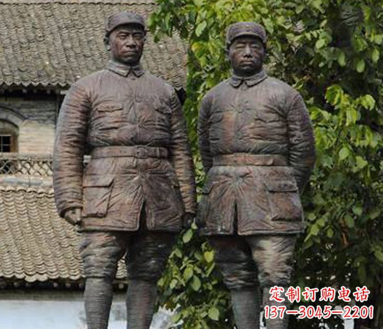 甘肃铜雕解放军战士人物雕塑