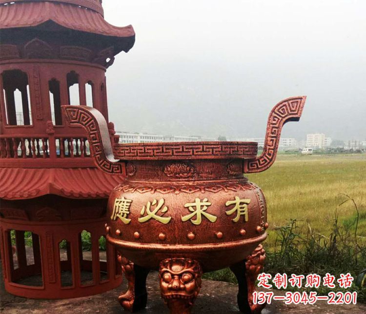 甘肃铜雕景观香炉