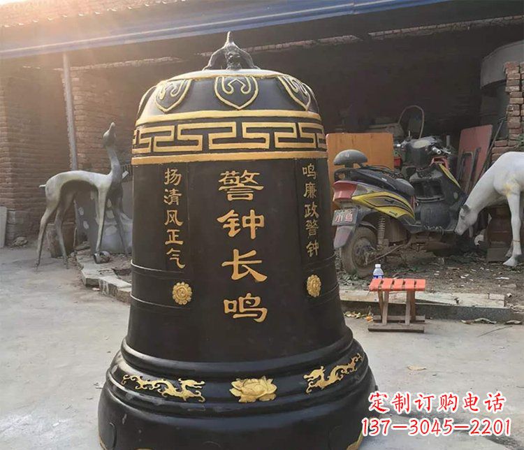 甘肃铜雕警钟长鸣寺庙雕塑