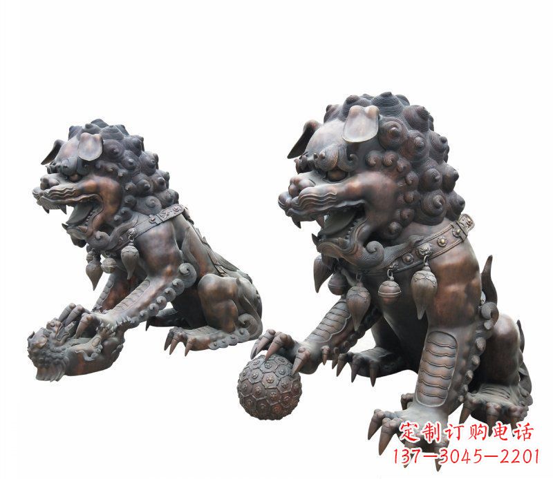 甘肃铜雕酒店镇宅招财麒麟雕塑