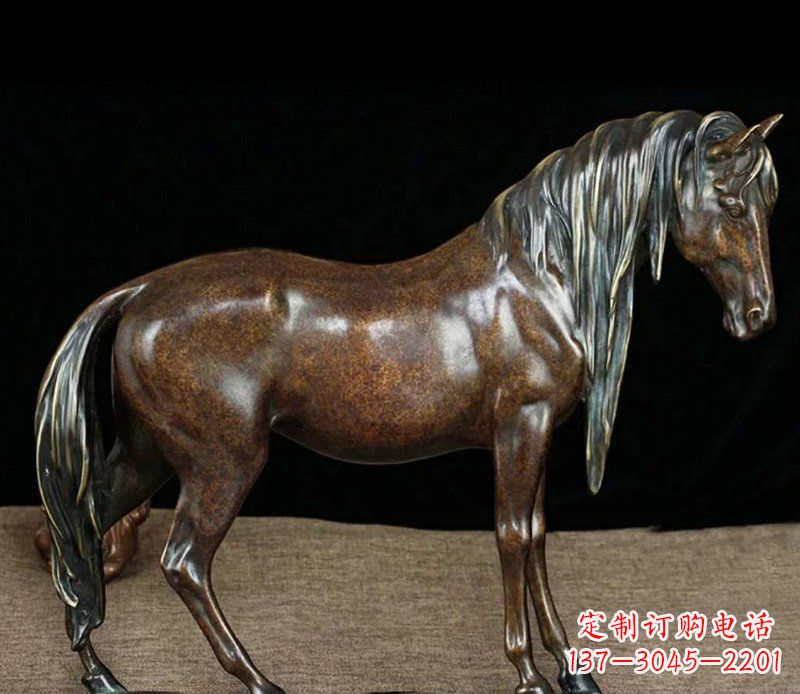甘肃铜雕马公园动物摆件