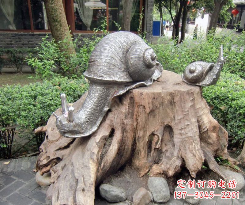 甘肃铜雕母子蜗牛
