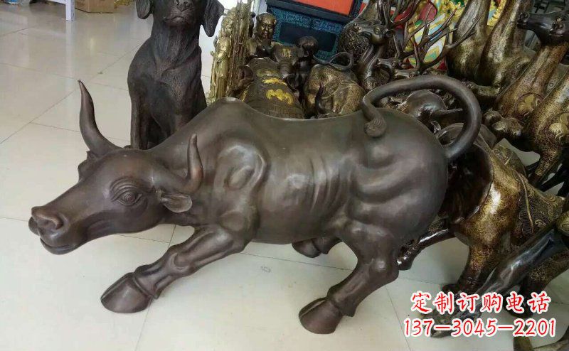 甘肃铜雕牛广场动物景观摆件 (5)