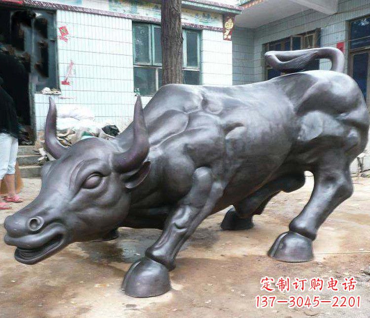 甘肃铜雕牛广场动物景观摆件 (3)