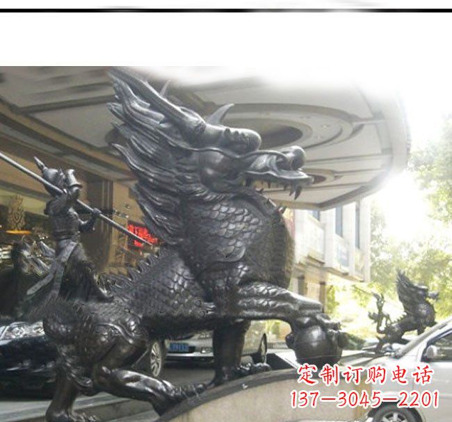 甘肃铜雕麒麟公司门口神兽雕塑