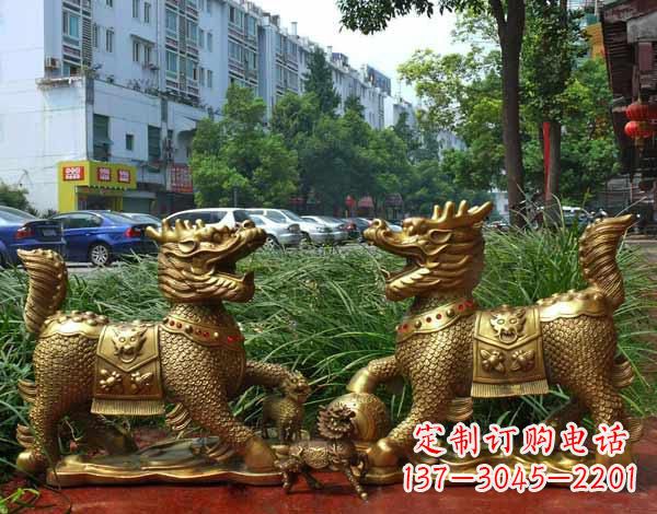 甘肃铜雕麒麟神兽