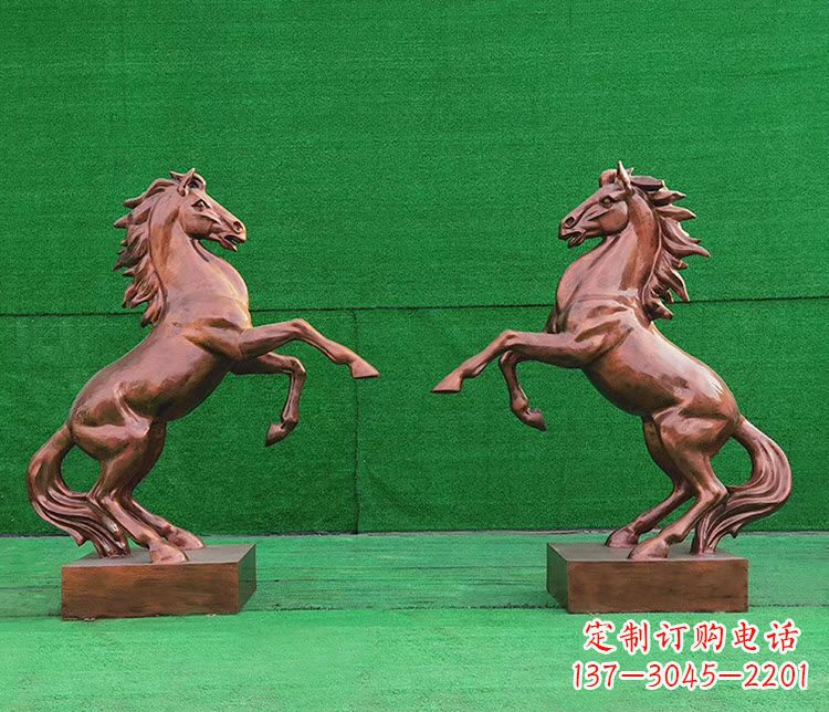 甘肃铜雕企业马到成功立马