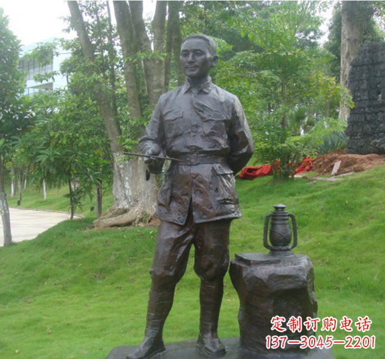 甘肃铜雕青年时期邓小平