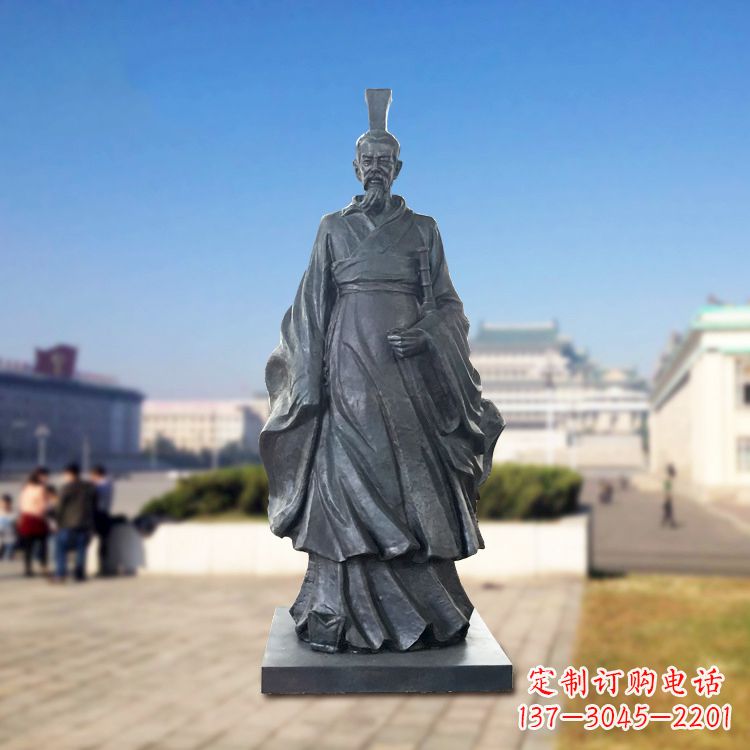 甘肃铜雕屈原塑像