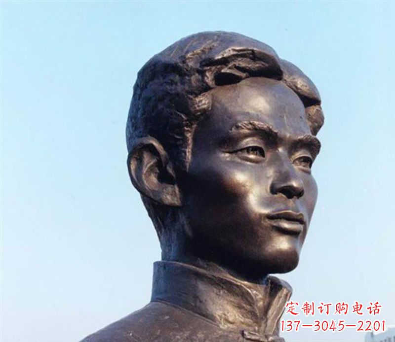 甘肃铜雕人物头像