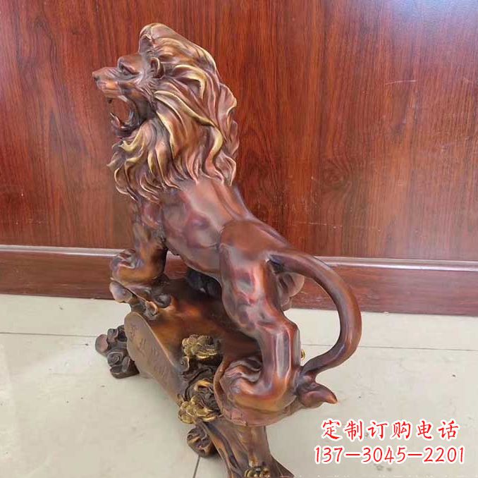 甘肃铜雕狮子动物雕塑摆件