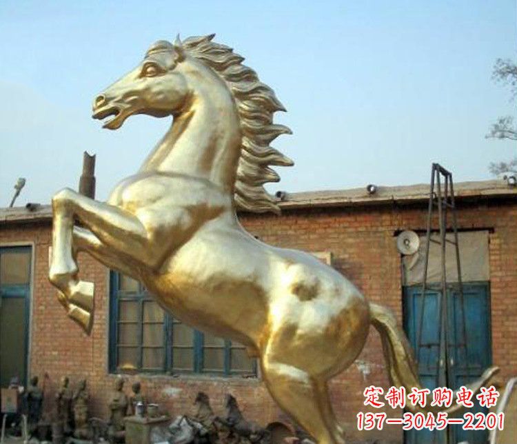 甘肃铜雕室商场招财动物马雕塑
