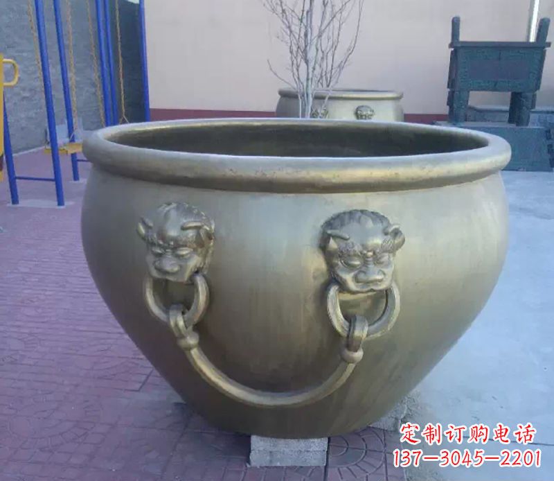 甘肃铜雕水缸