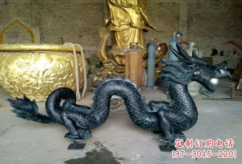 甘肃铜雕双龙戏珠222
