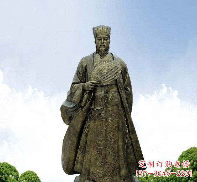 甘肃铜雕伟人诸葛亮古代历史人物