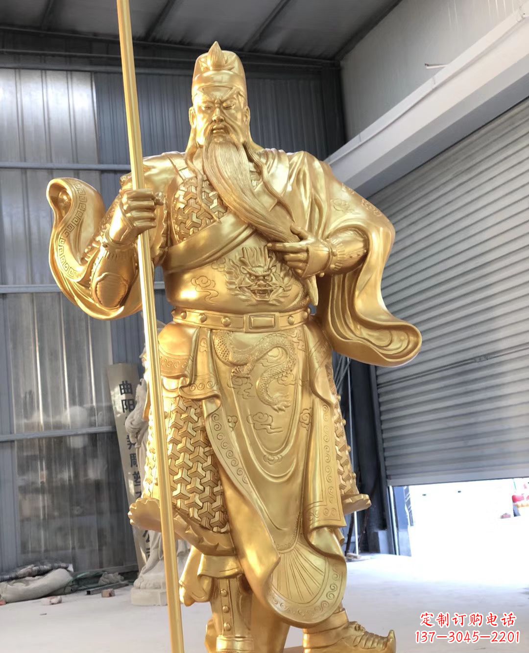甘肃铜雕武财神雕塑