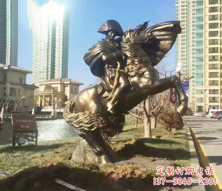 甘肃铜雕西方骑马雕塑人物
