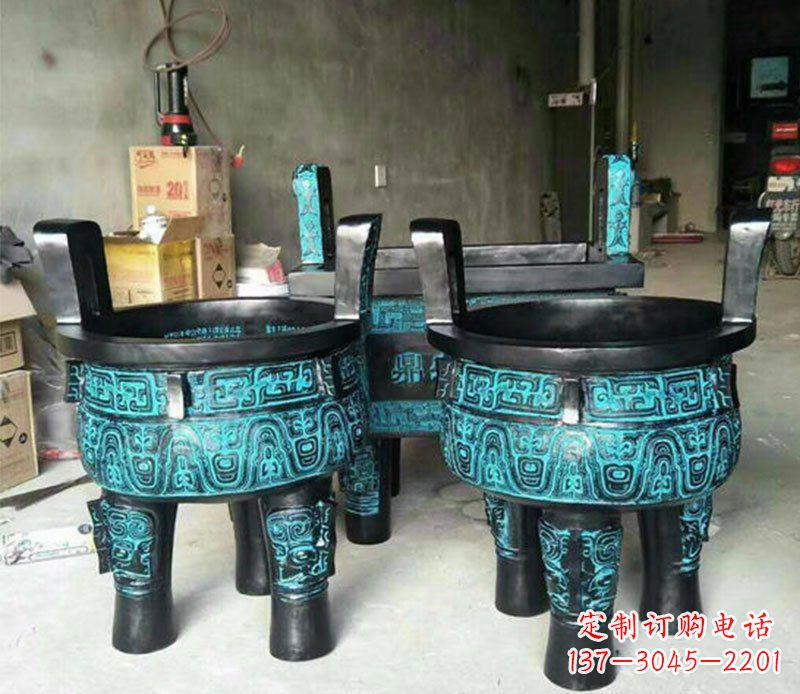 甘肃铜雕香炉寺庙香炉雕塑