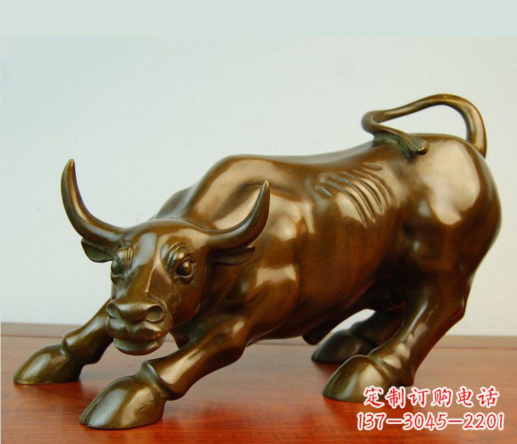 甘肃铜雕小区动物牛摆件