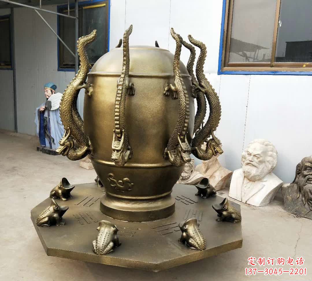甘肃铜雕校园景观地动仪
