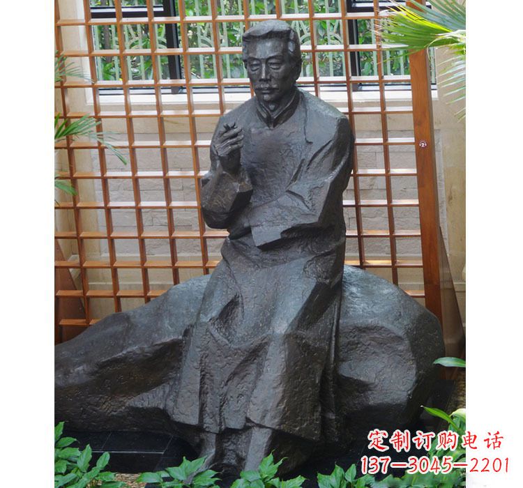 甘肃铜雕校园名人鲁迅