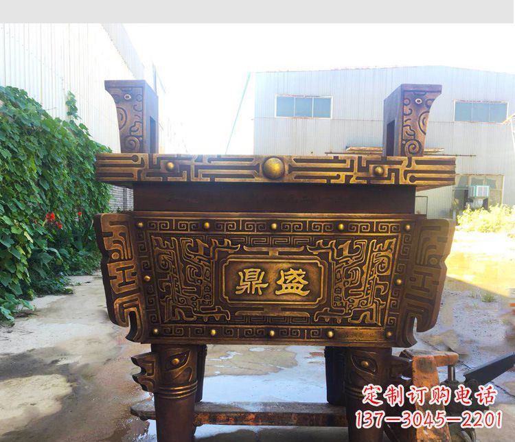 甘肃铜雕招财鼎盛香炉