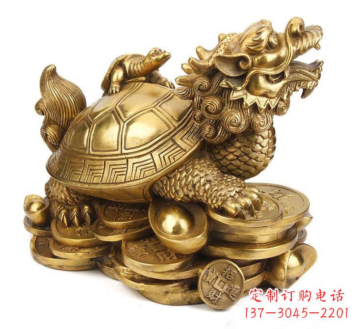 甘肃铜雕招财龙龟