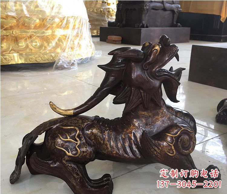 甘肃铜雕招财辟邪貔貅雕塑摆件