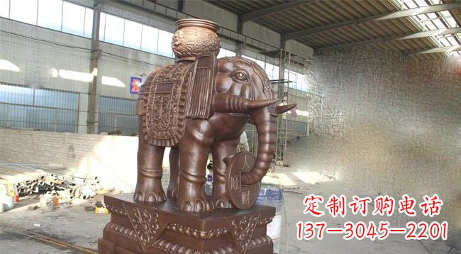 甘肃驮宝大象铜雕