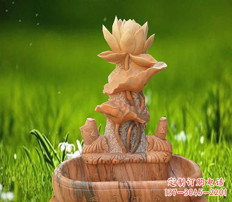 甘肃晚霞红景观荷花水池