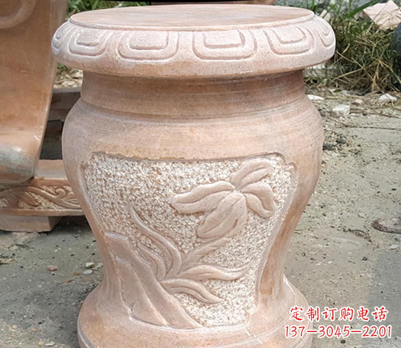 甘肃晚霞红景观蝴蝶石凳