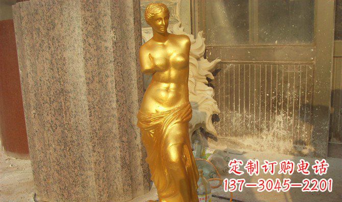 甘肃维纳斯玻璃钢仿铜西方人物雕塑 (2)