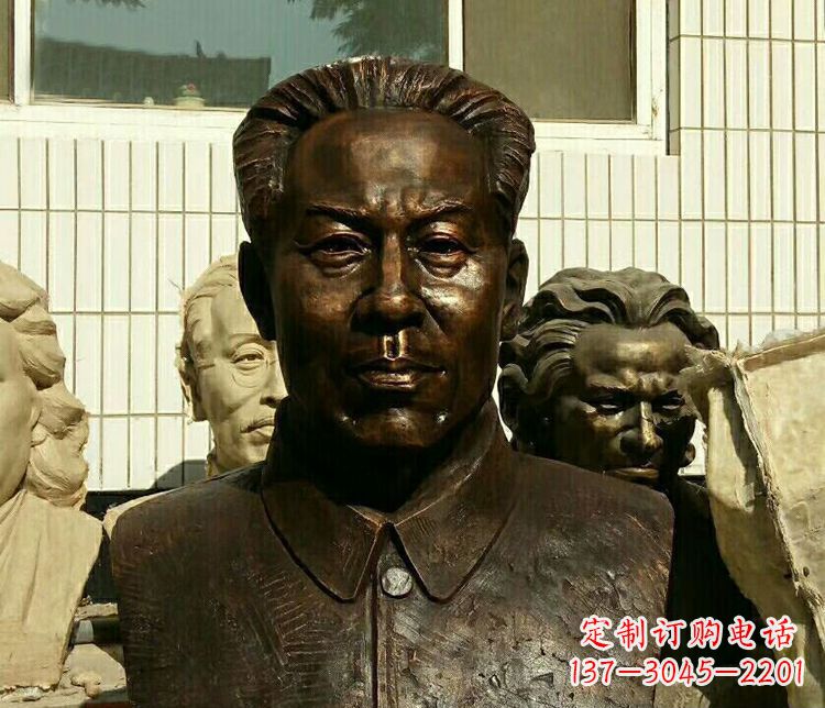 甘肃伟人刘少奇胸像铜雕