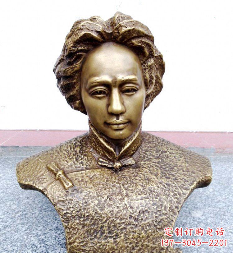 甘肃伟人毛主席头像铜雕