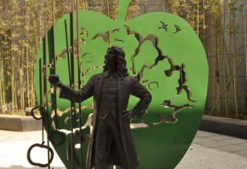 甘肃牛顿公园铜雕，艺术品升华人物形象